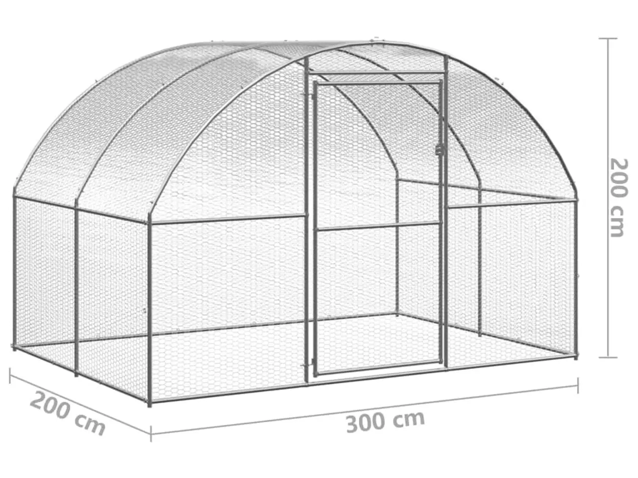 Billede 10 - Hønsehus 3 × 2 × 2 m - galvaniseret stål med vandafvisende PE-tag