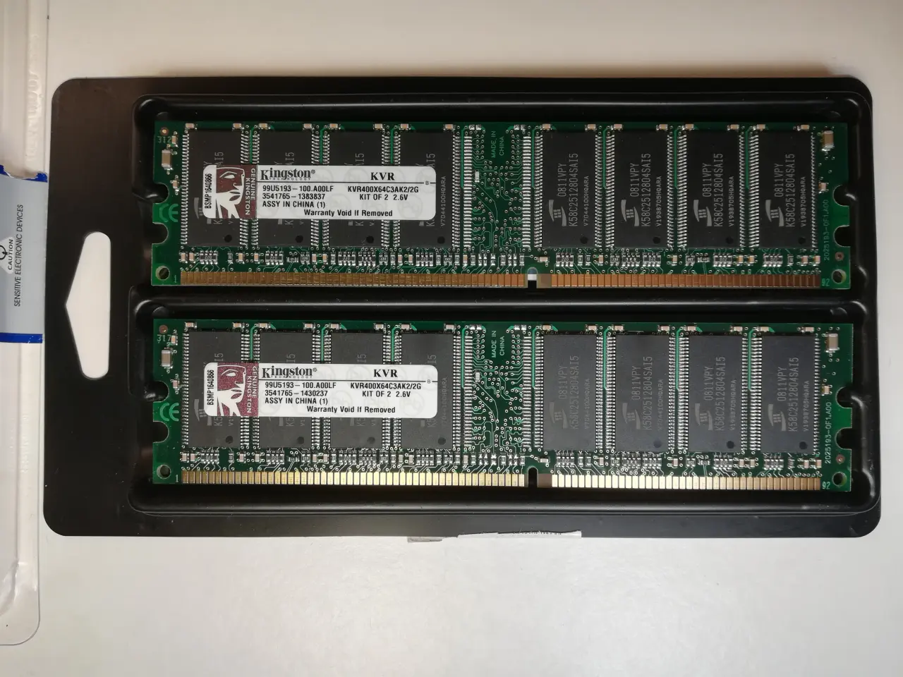 Billede 2 - Kingston DDR SDRAM til gammelt bundkort