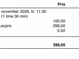 Molslinjen færgebillet 7/11