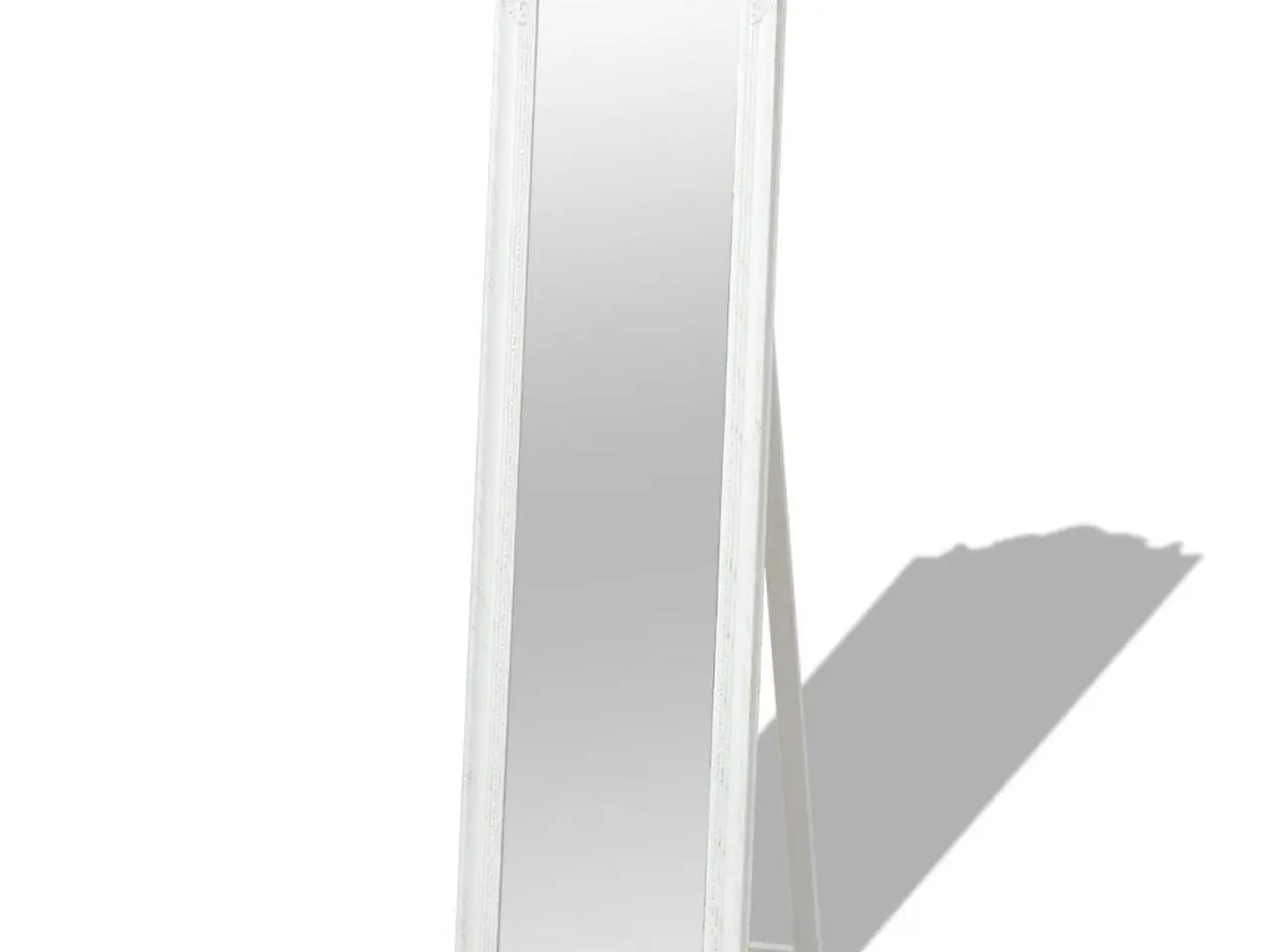 Billede 1 - Fritstående spejl i barokstil 160 × 40 cm - hvid