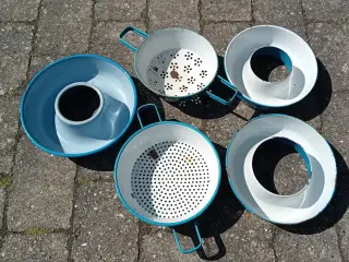 Køkkentøj blå emalje