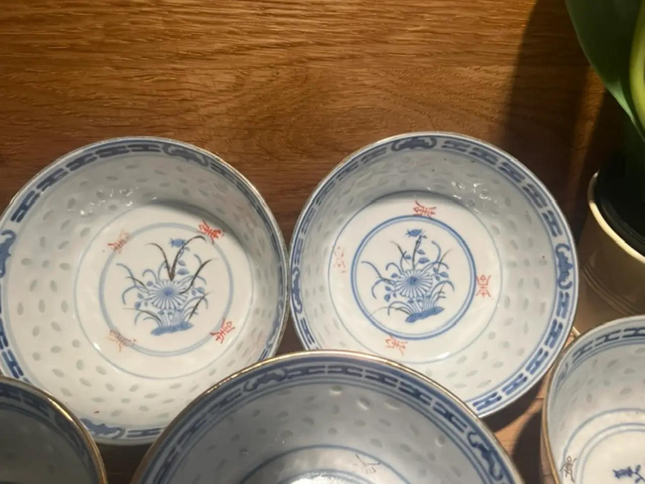 Billede 6 - Smukt riskornsstel: 10 skåle & 10 skeer