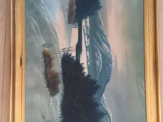 Oliemaleri af Munkholm – 58×78 cm