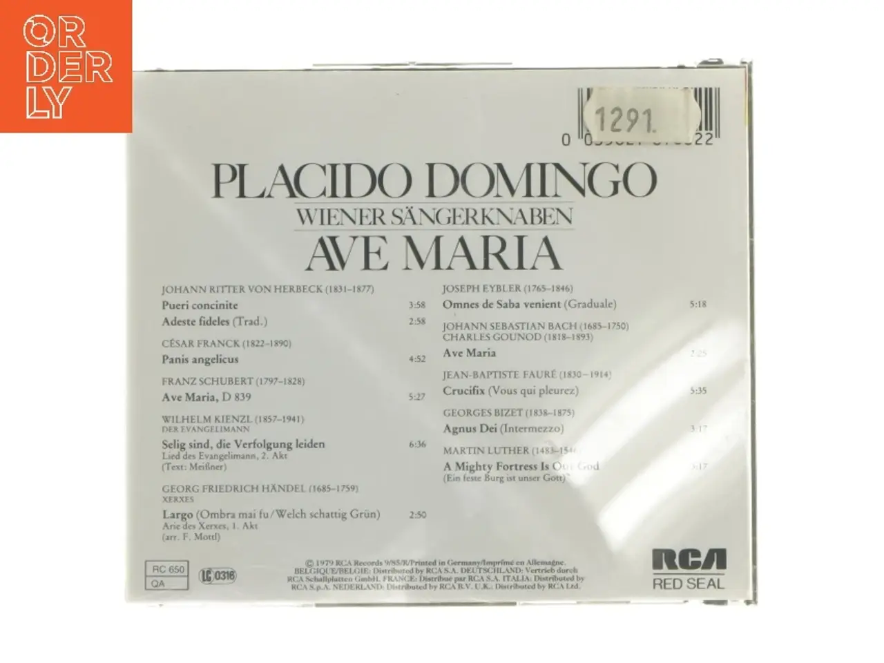 Billede 2 - Placido Domingo Ave Maria CD fra RCA