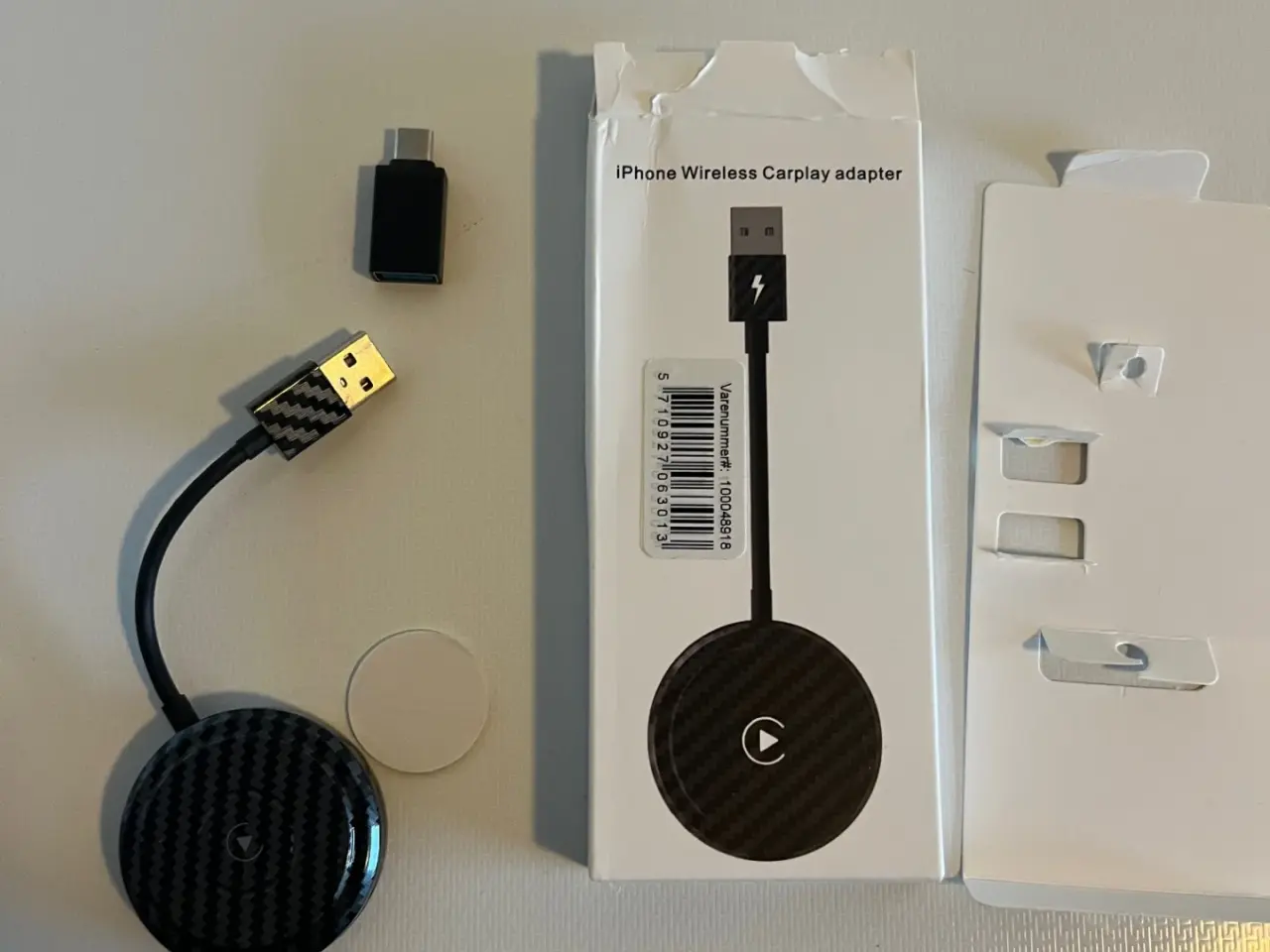 Billede 1 - Trådløs Apple CarPlay adapter - Sort