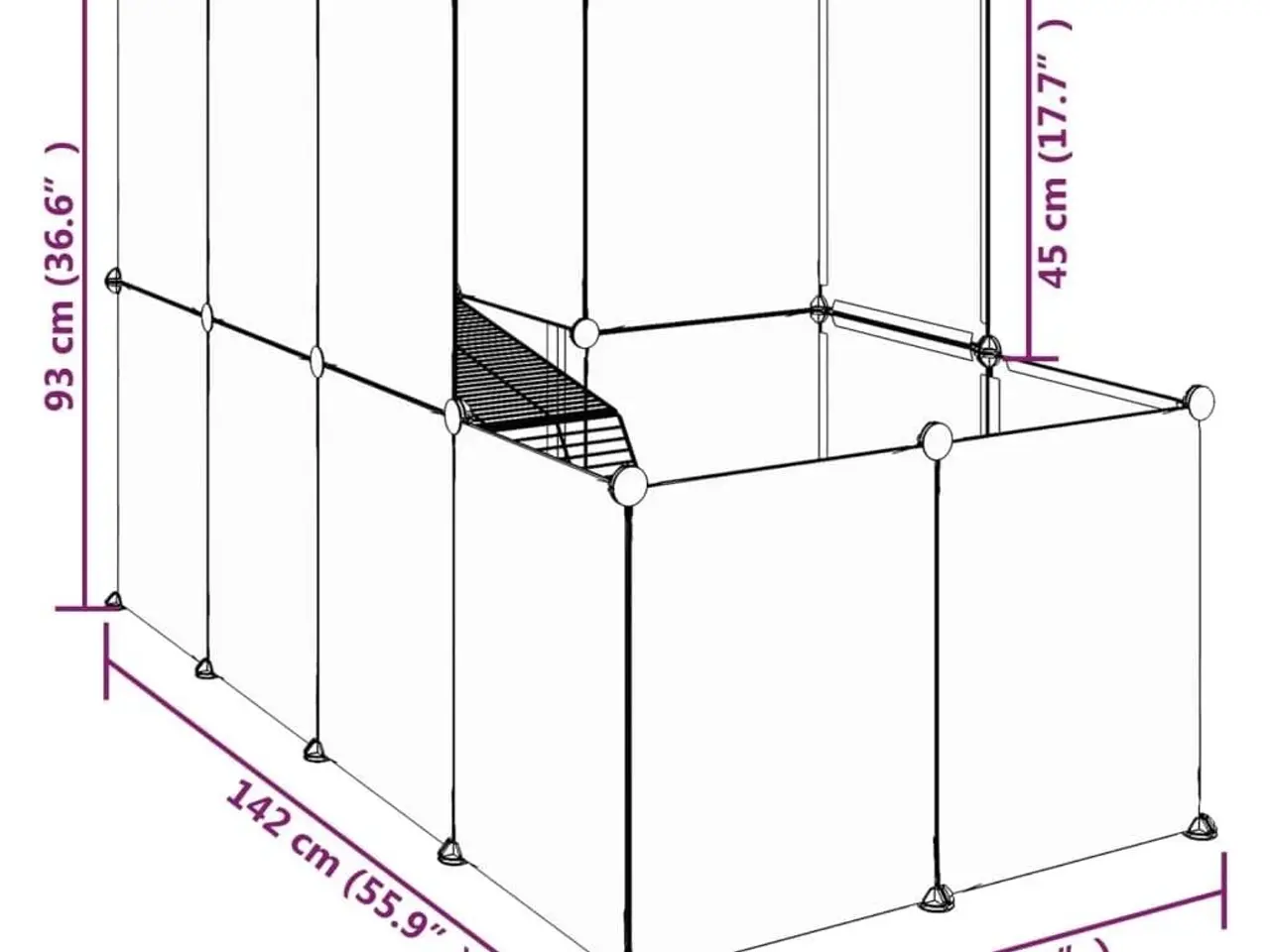 Billede 8 - Smådyrsbur 142 x 74 x 93 cm - transparent