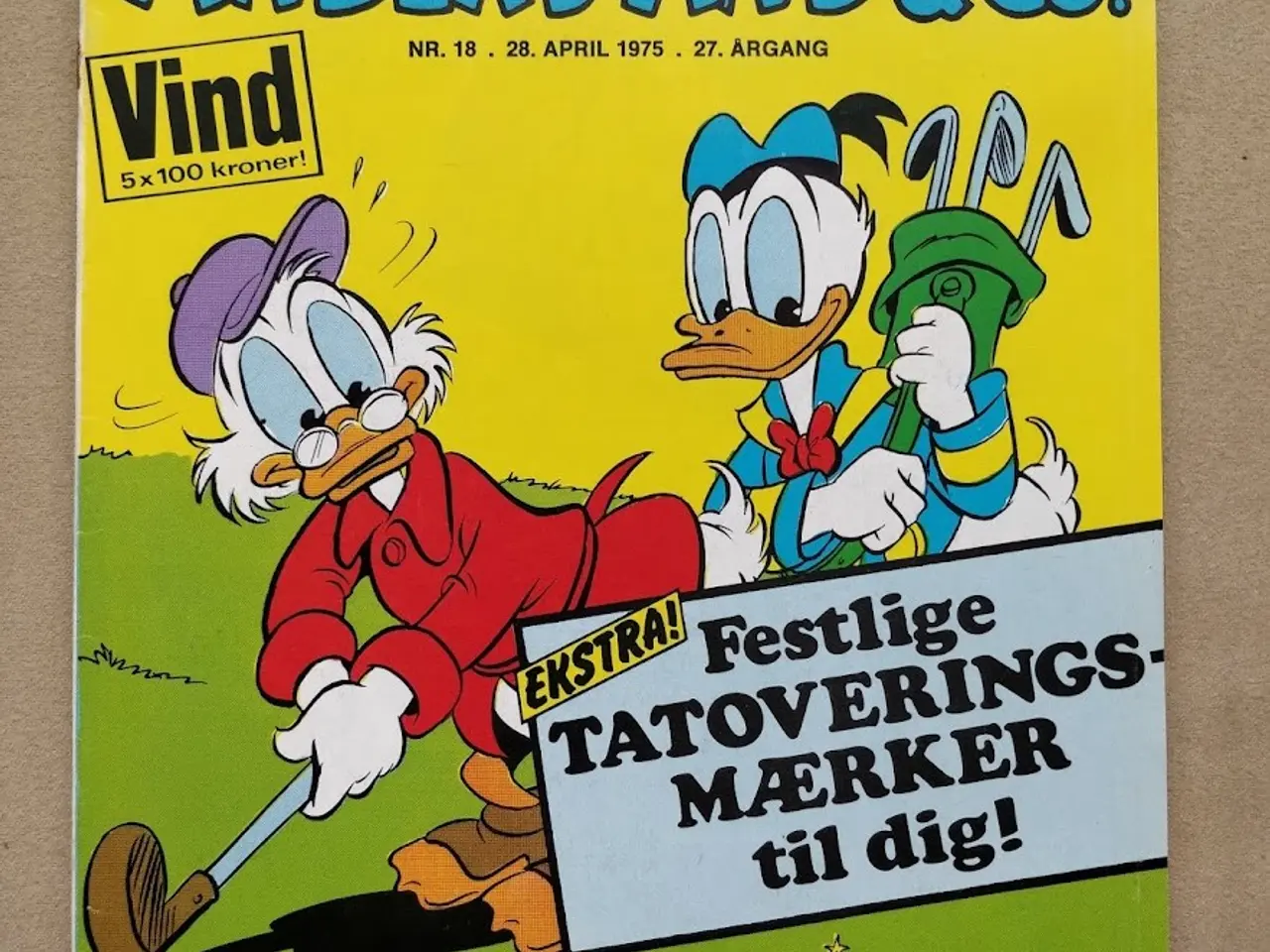 Billede 1 - Anders And fra 1975 med tatoveringsmærker