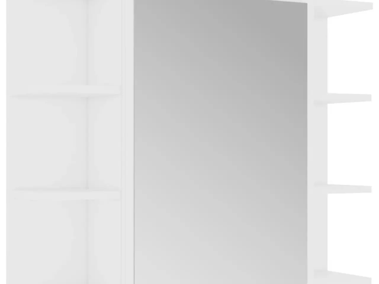 Billede 2 - Badeværelsesskab med spejl 80x20,5x64 cm konstrueret træ hvid