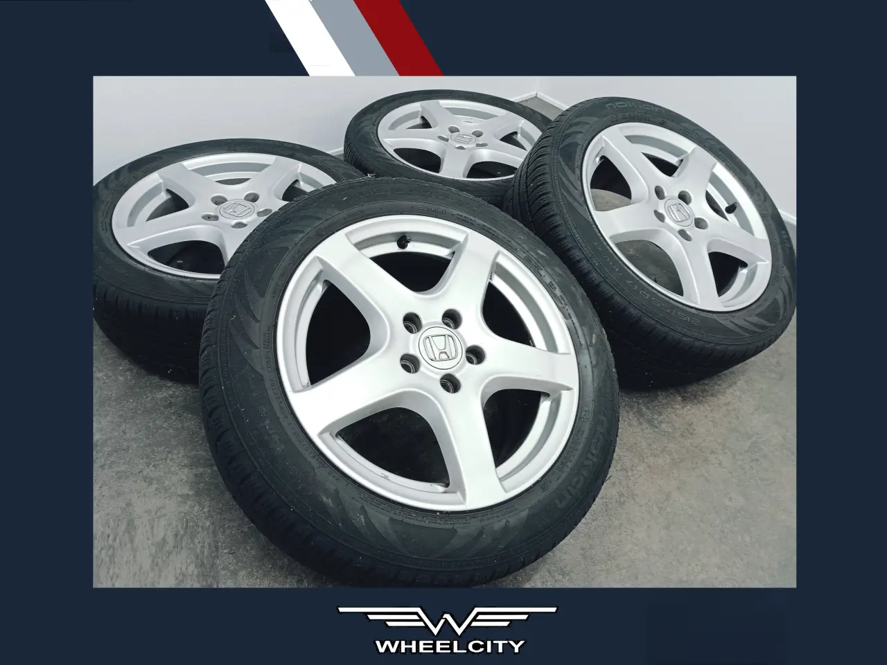 Billede 1 - 5x114,3 17" ET55 nav 64,1ø HONDA vintersæt