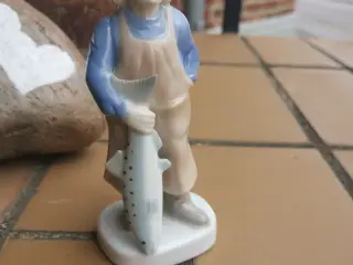 Fisker Figur Porcelæns figur