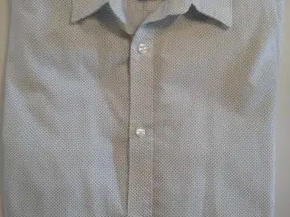 H&M skjorte med prikker easy iron slim fit M