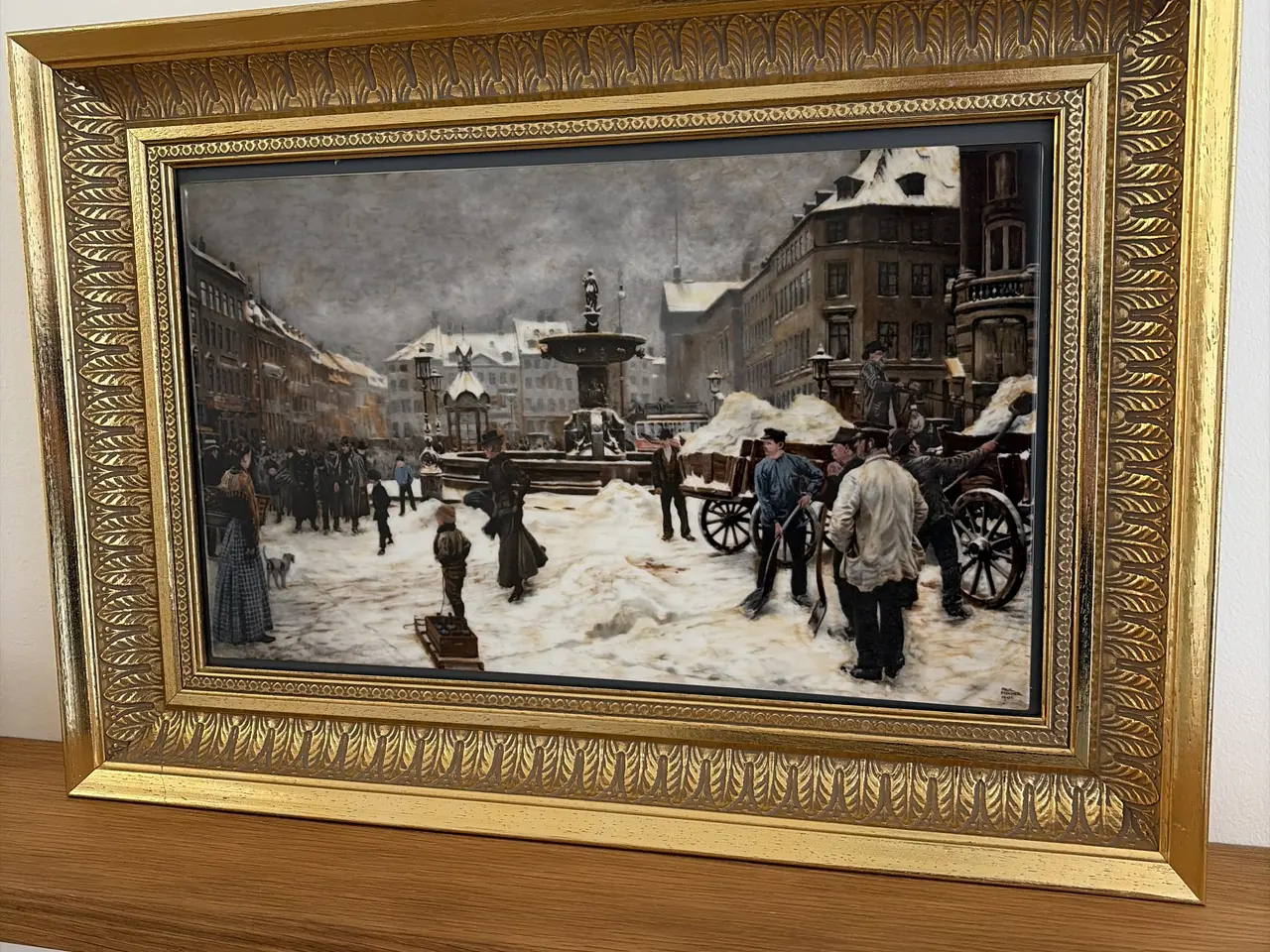 Billede 2 - "Vinterdag på Gammeltorv" af Paul Fischer. 1919