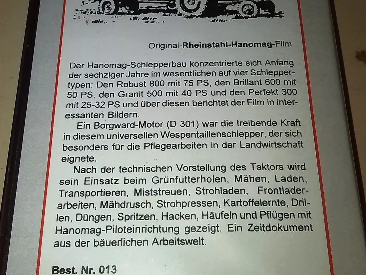 Billede 2 - Video, Hanomag Traktor.  