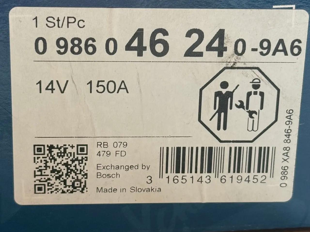 Billede 3 - Ny BOSCH Generator Varenr.: 0 986 046 240.
