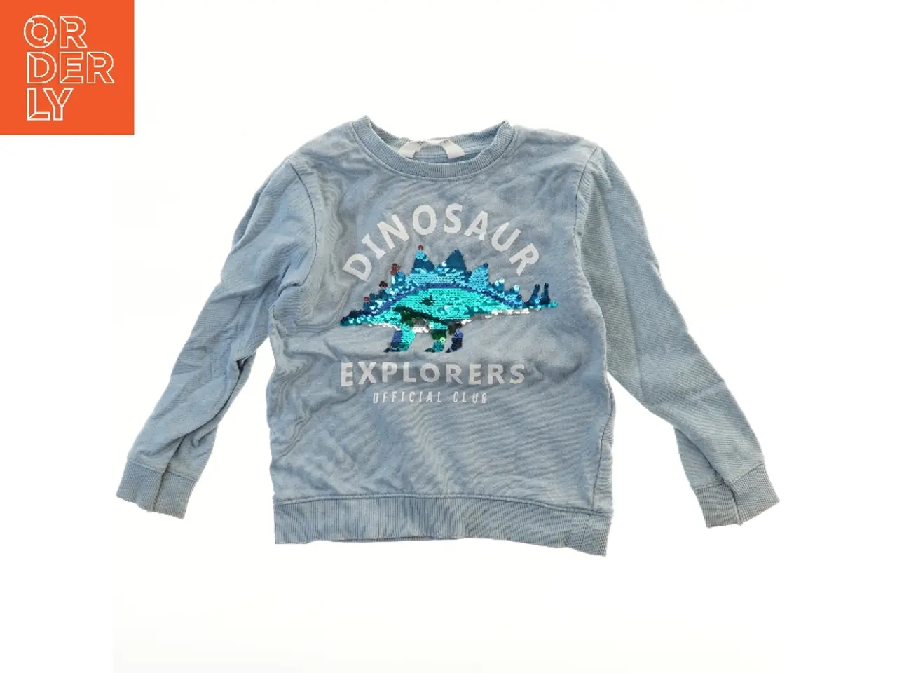 Billede 1 - Sweatshirt med dinosaur palietter fra H&M (str. 110)