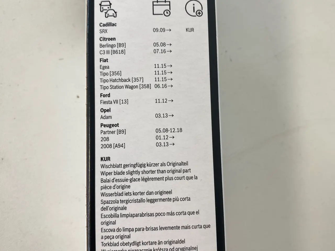 Billede 2 - Vinduesvisker Citroen, Peugeot, Opel, Fiat - Nye