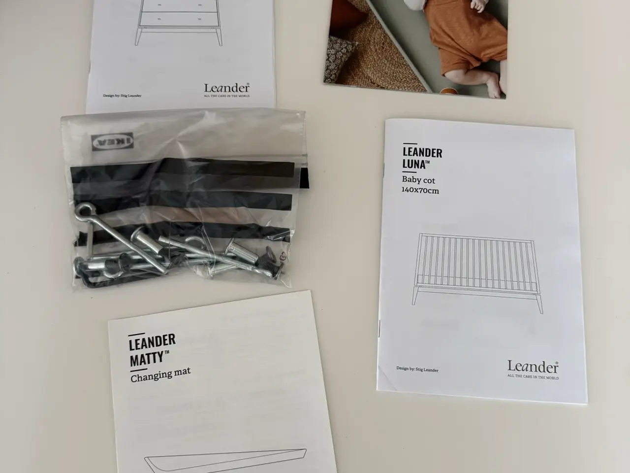 Billede 10 - Leander Luna/Linea kommode m/puslebord, babyseng