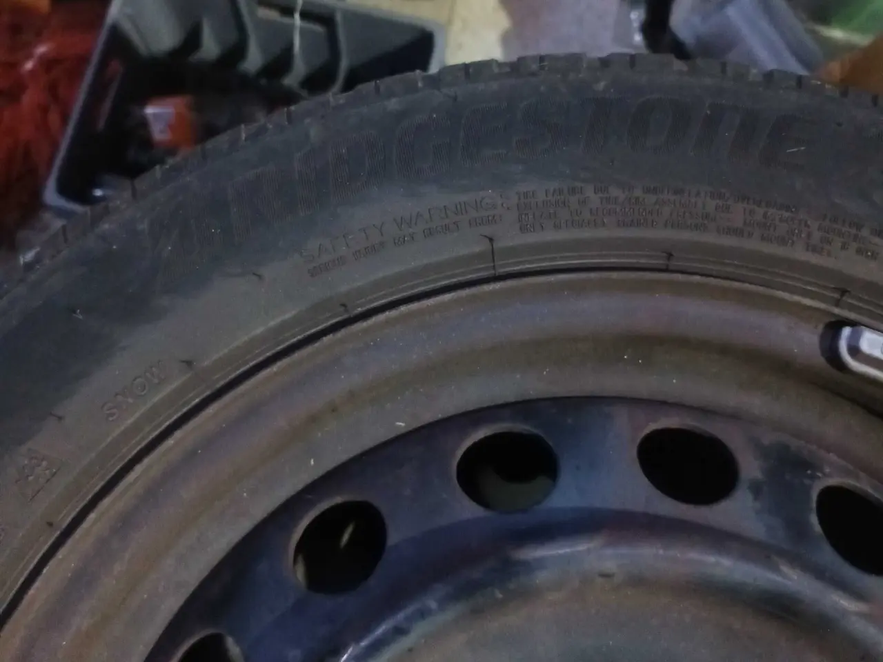 Billede 4 - Vinterhjul Bridgestone 205x55x16 5x114,3