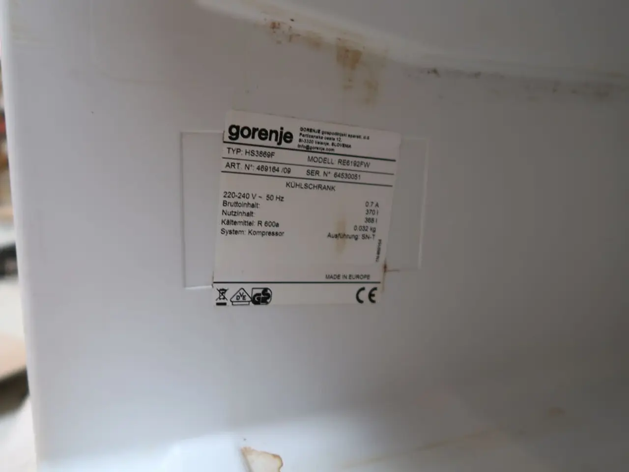 Billede 3 - Køleskab GORENJE HS3869F