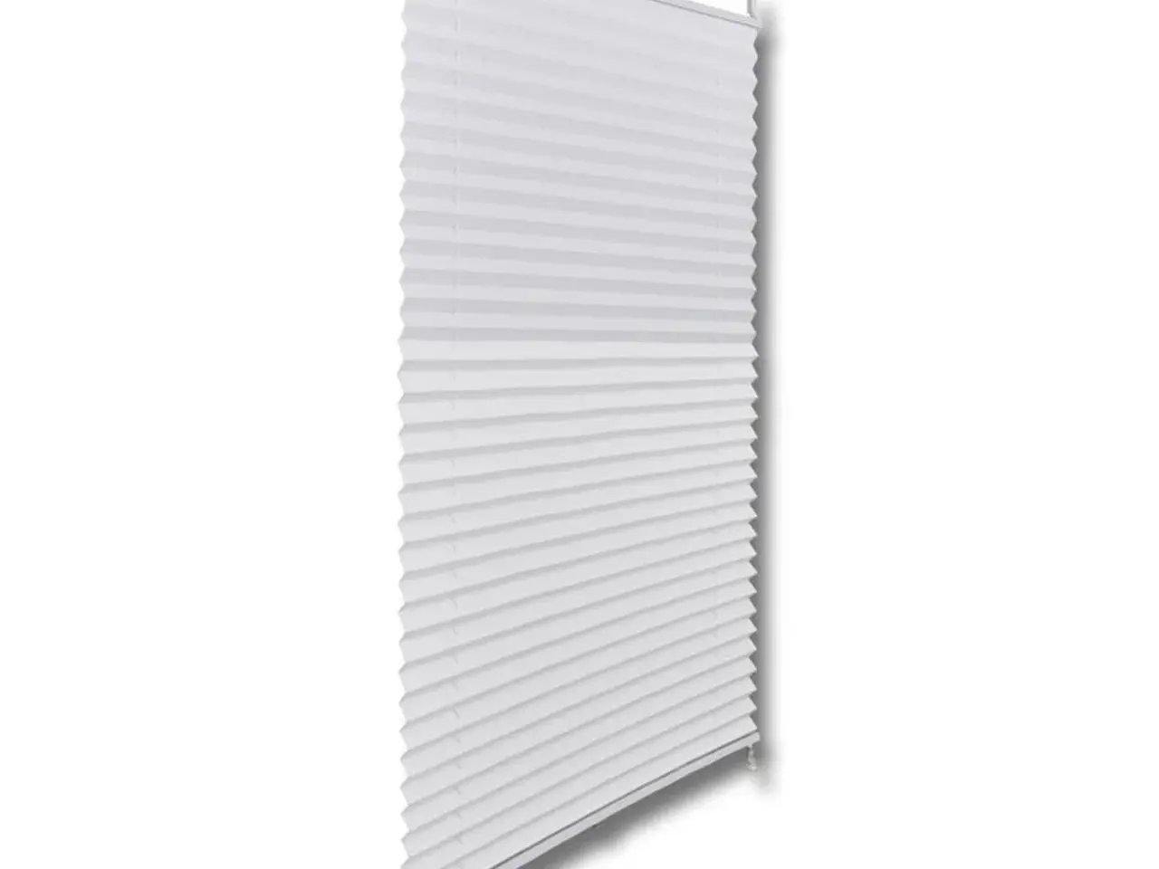 Billede 3 - Plisségardin 80 × 200 cm - hvid, justerbar uden boring