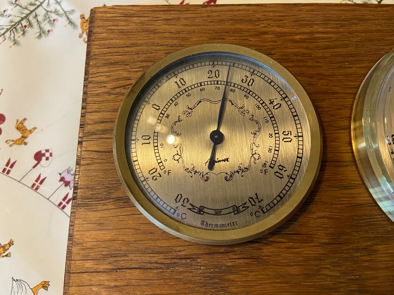 Billede 2 - Barometersæt med barometer, termometer og hygromet