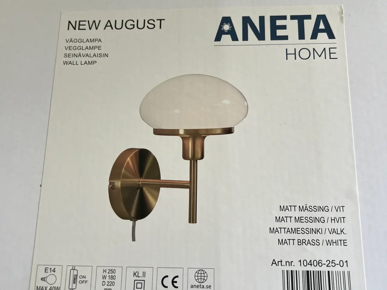 Billede 1 - Ny ubrugt væg lampe