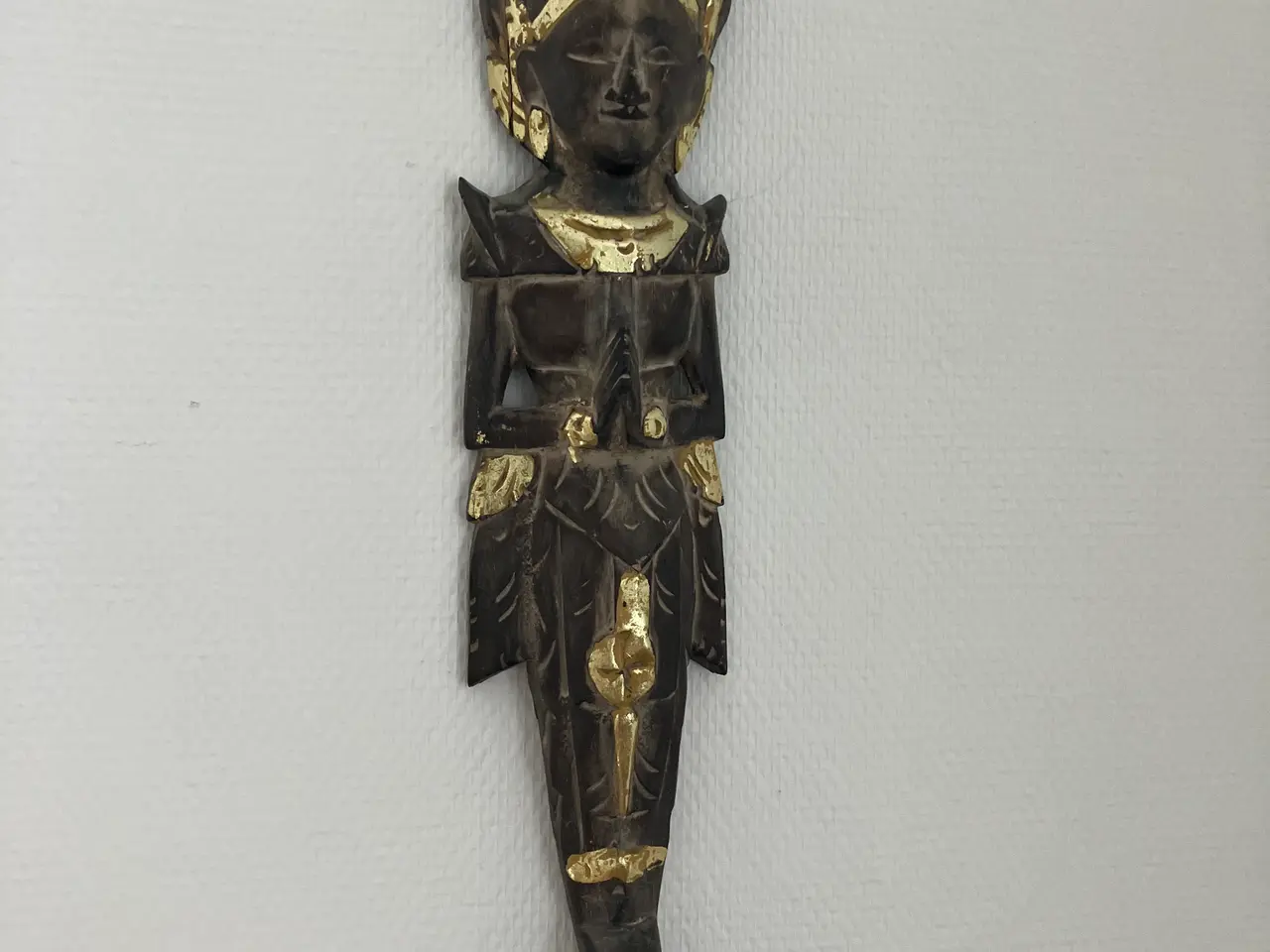 Billede 1 - Træ figur af Buddha/dame.