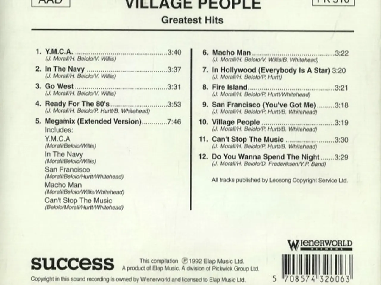 Billede 2 - Village People – Greatest Hits – CD