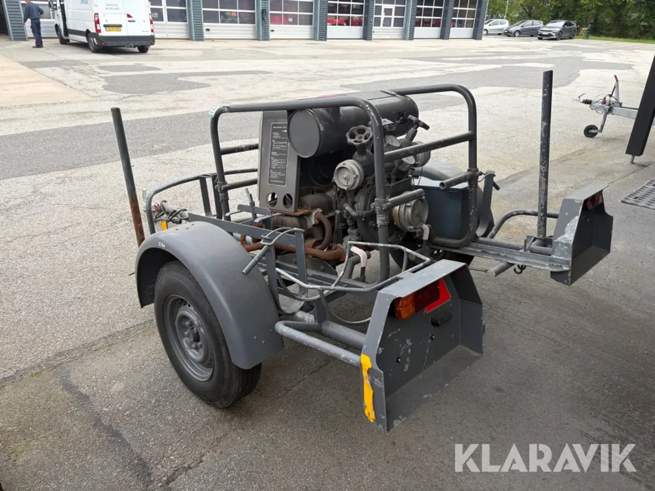 Billede 3 - Vandforsyningsenhed / brandpumpe på trailer DVI 12/3 1200 bobbel motor
