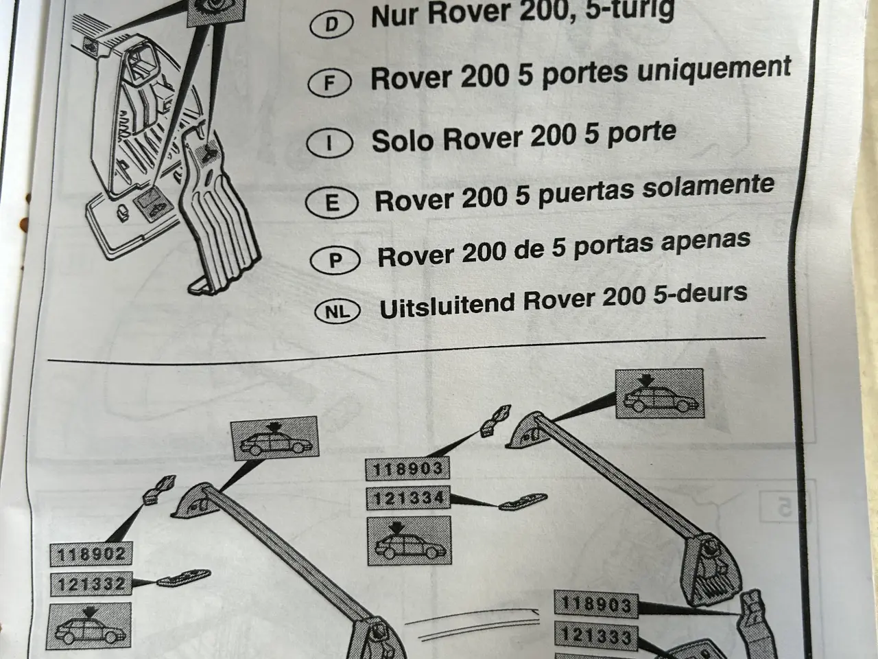 Billede 6 - Rover 200/25 MG ZR tagbøjler