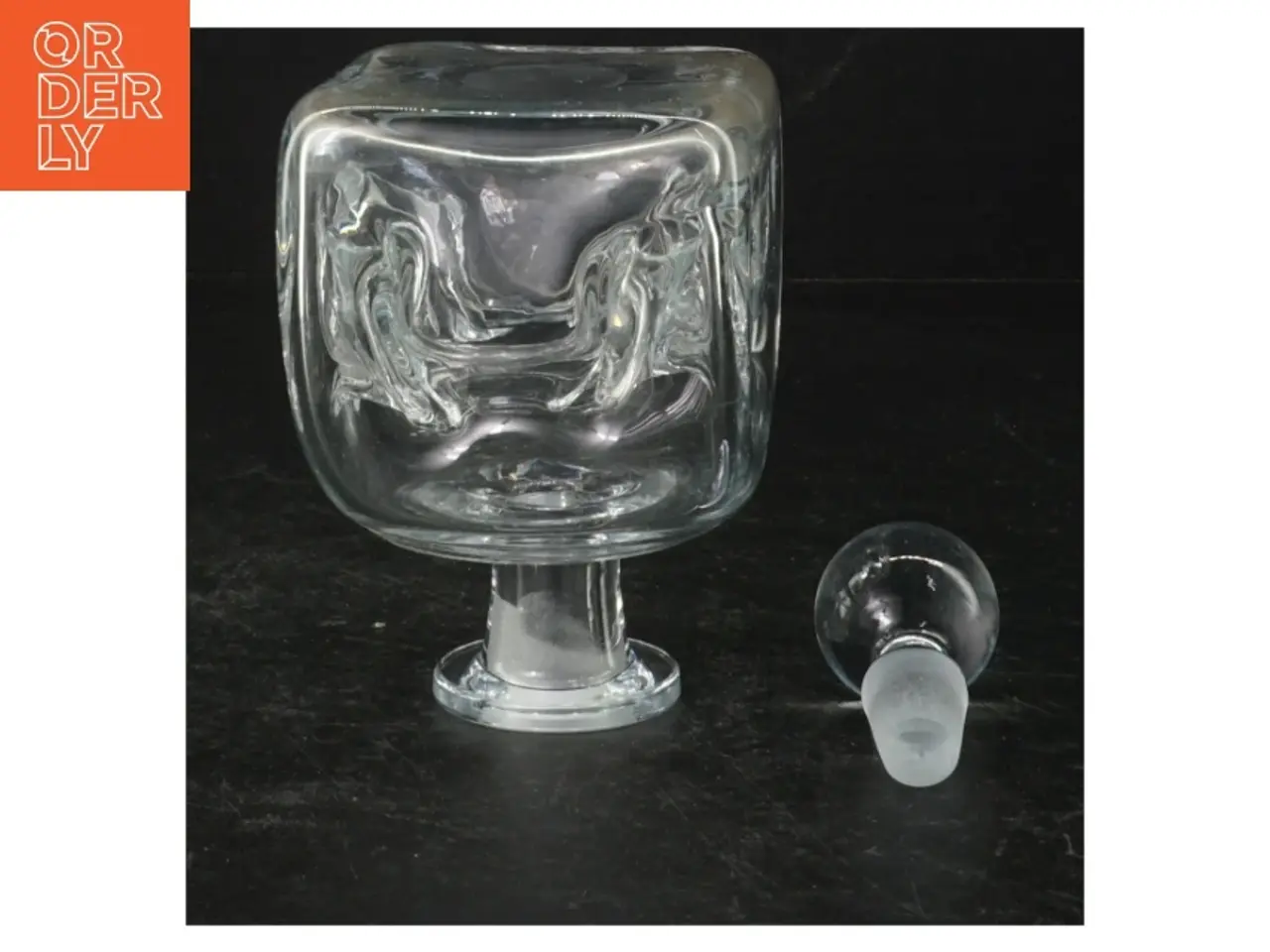 Billede 2 - Klukflaske af Holmegaard (str. 16 cm)