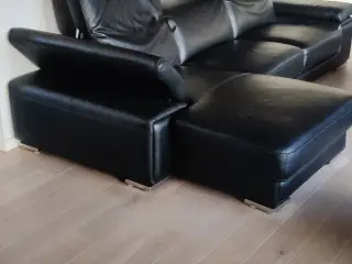 Sofa med Chaiselong, Sofabord, Hjørnebord og TV-Bo