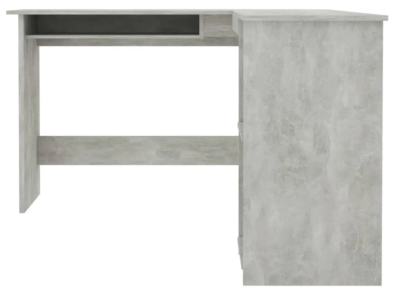 Billede 4 - L-formet skrivebord 120 x 140 x 75 cm - betongrå