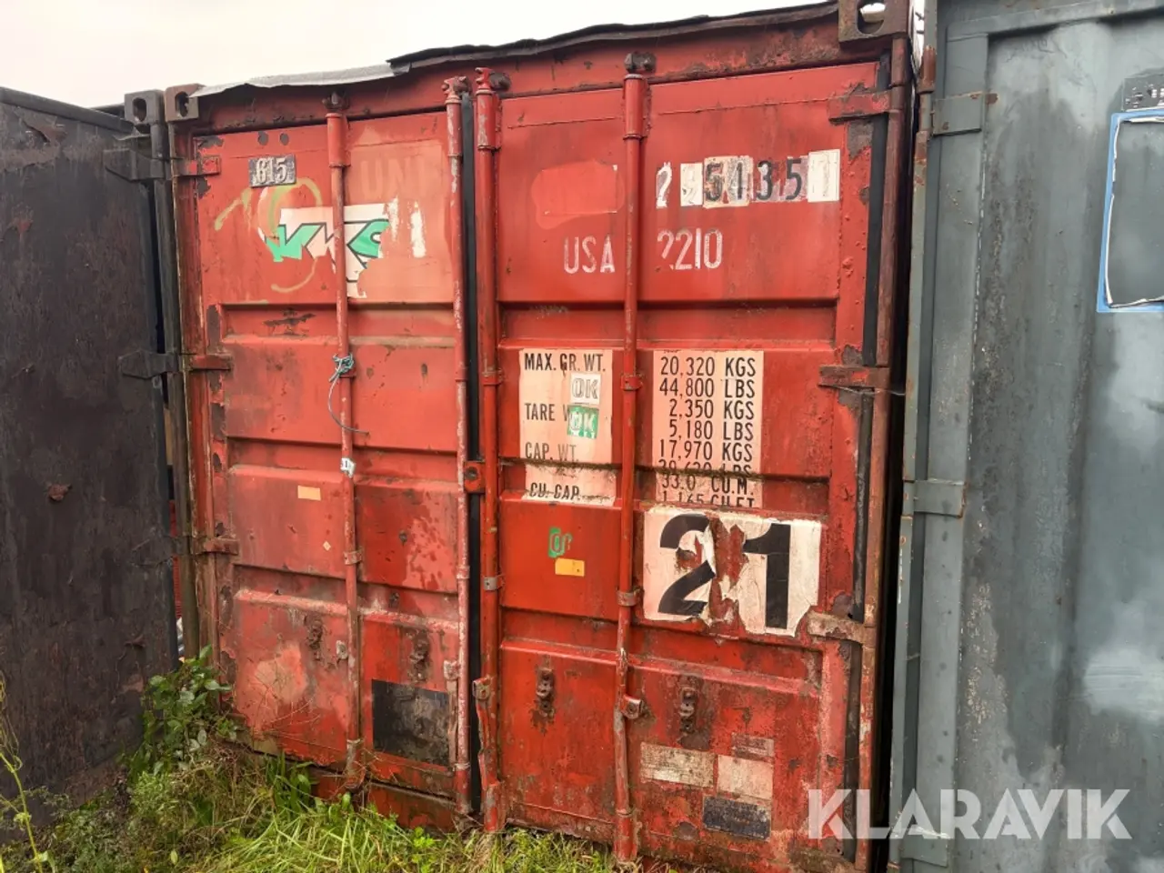 Billede 1 - 20 fods container - med kloak materialer