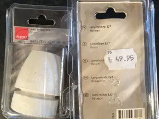 Lampefatninger i porcelæn sælges samlet