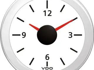 VDO ur 12 V – hvid, Ø52 mm