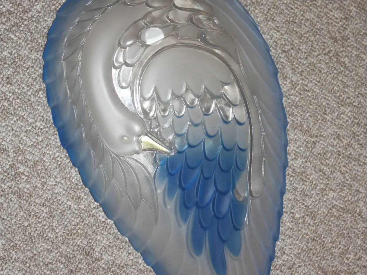 Billede 3 - Tysk fad fra Walther glas L.: 43 cm B.: 26 cm