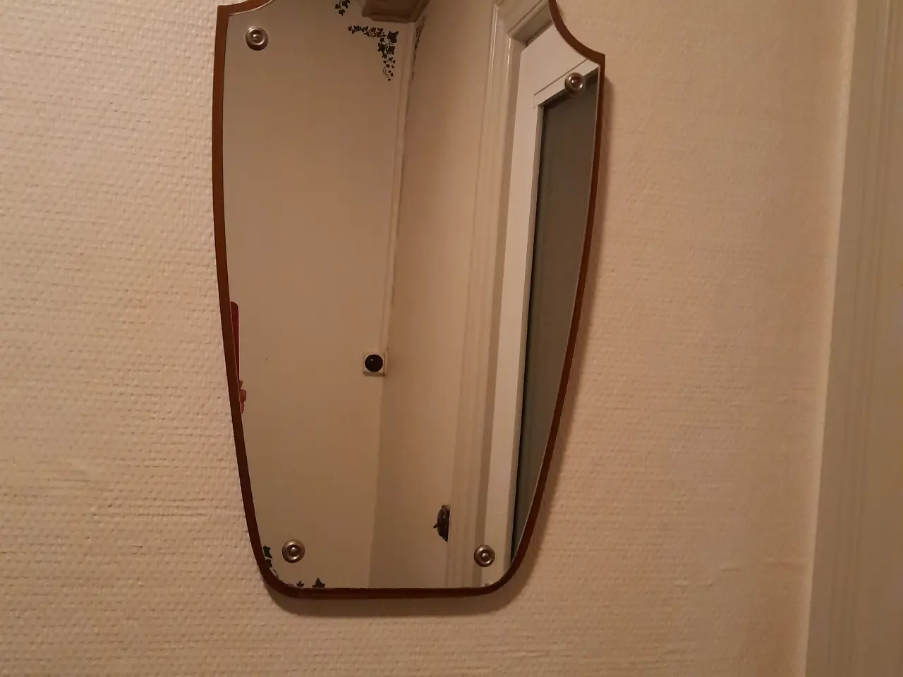 Billede 2 - Fint teak retro spejl 