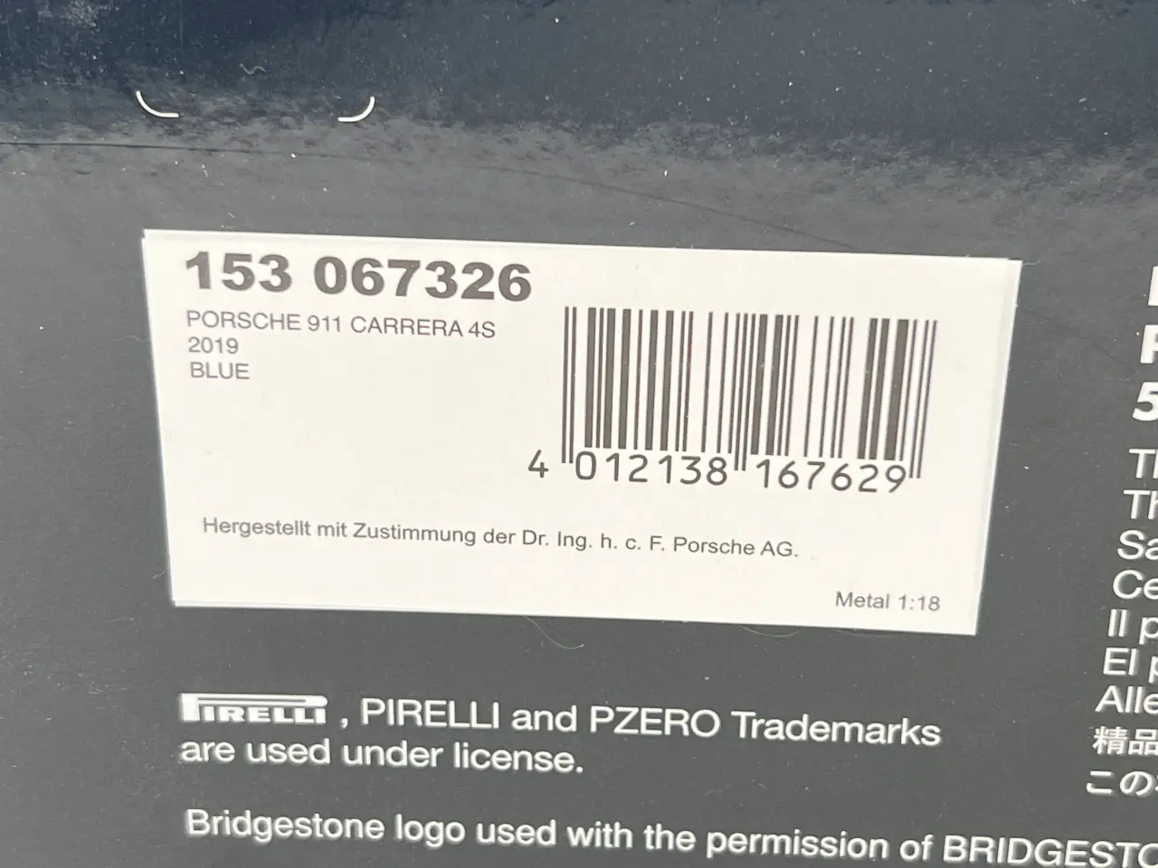 Billede 9 - 2019 Porsche 911 (992) Carrera 4S Minichamps 1:18