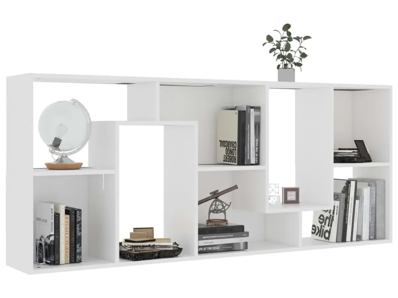 Billede 5 - Bogreol 67x24x161 cm konstrueret træ hvid