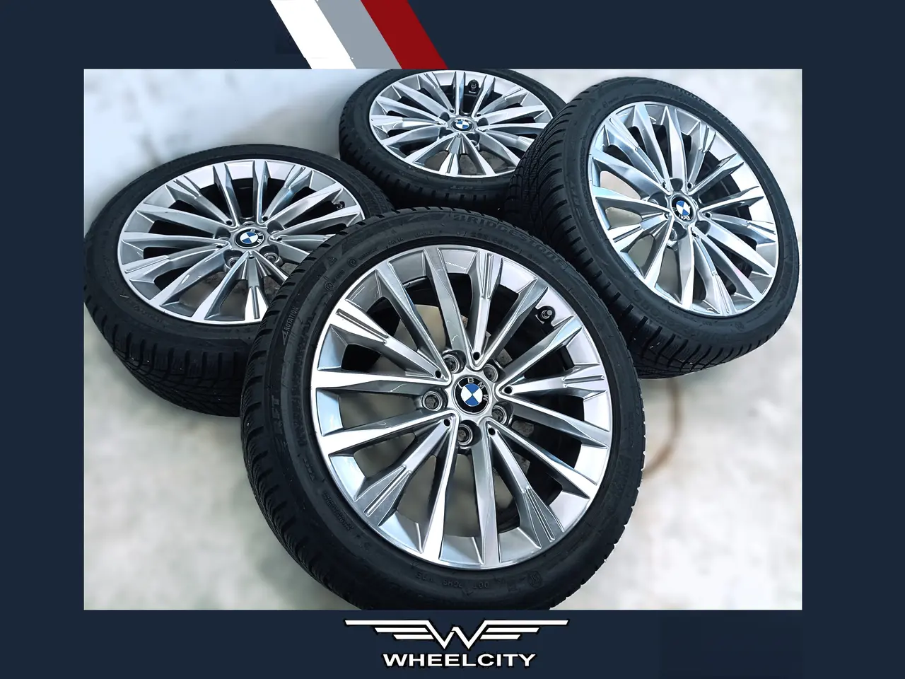 Billede 1 - 5x112 17" ET54 nav 66,6ø BMW vintersæt inkl. TPMS