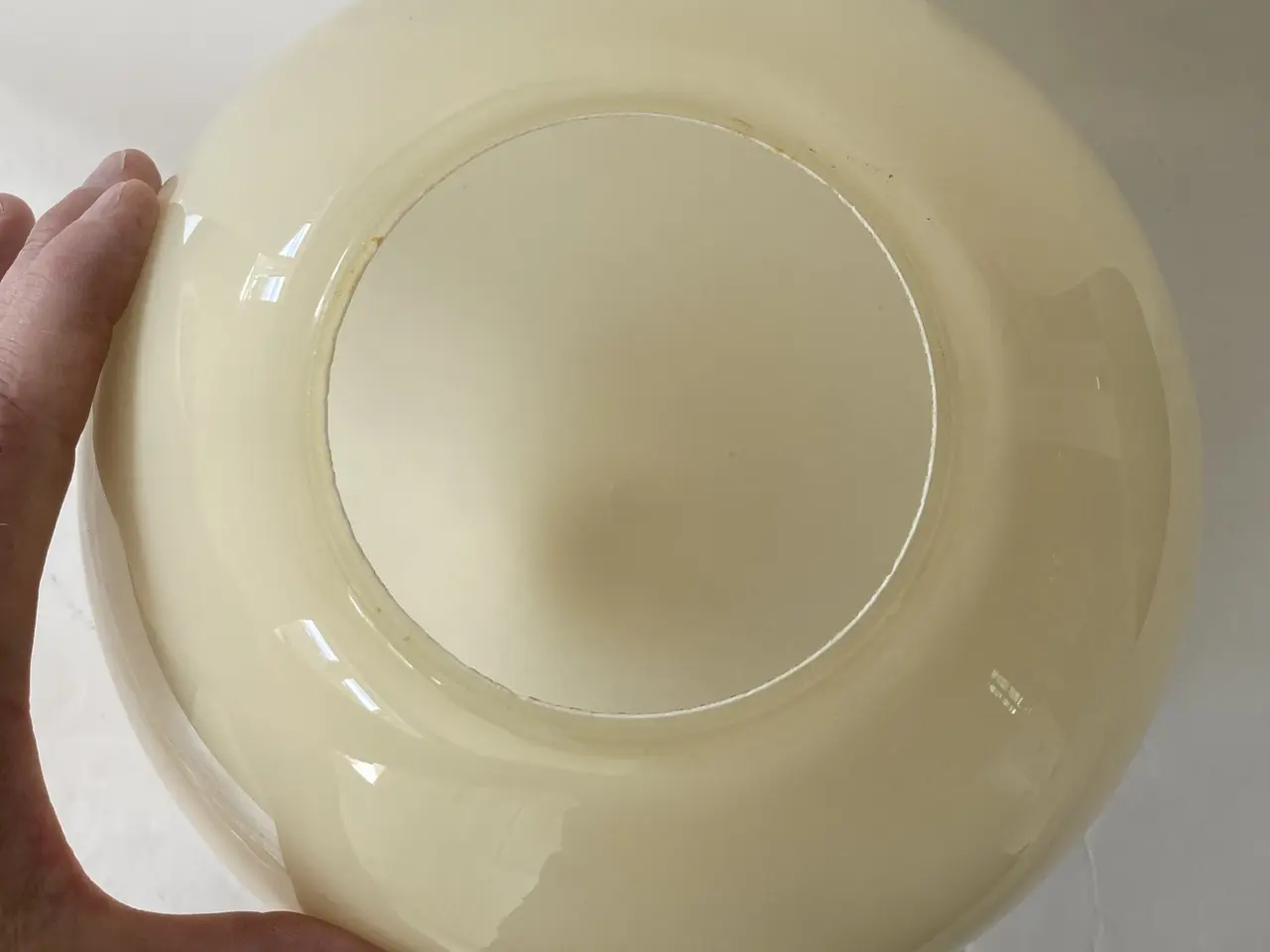 Billede 3 - Råhvid Lampe Glaskugle