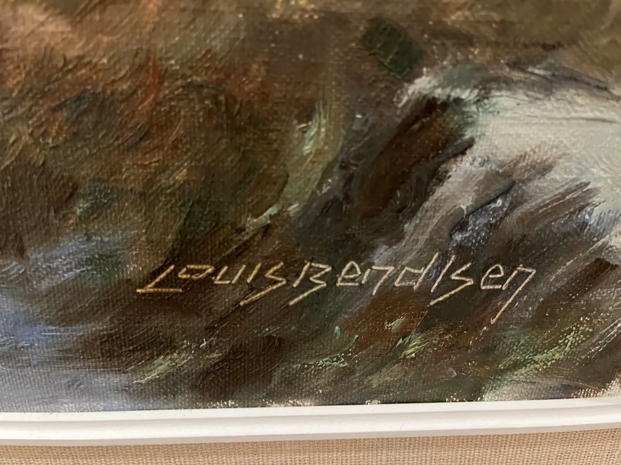 Billede 2 - Oliemaleri fra Bornholm af Louis Bendisen.
