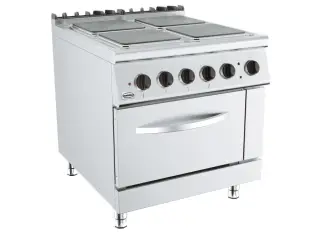Elektrisk komfur med elovn – B800 x D900 x H900 mm