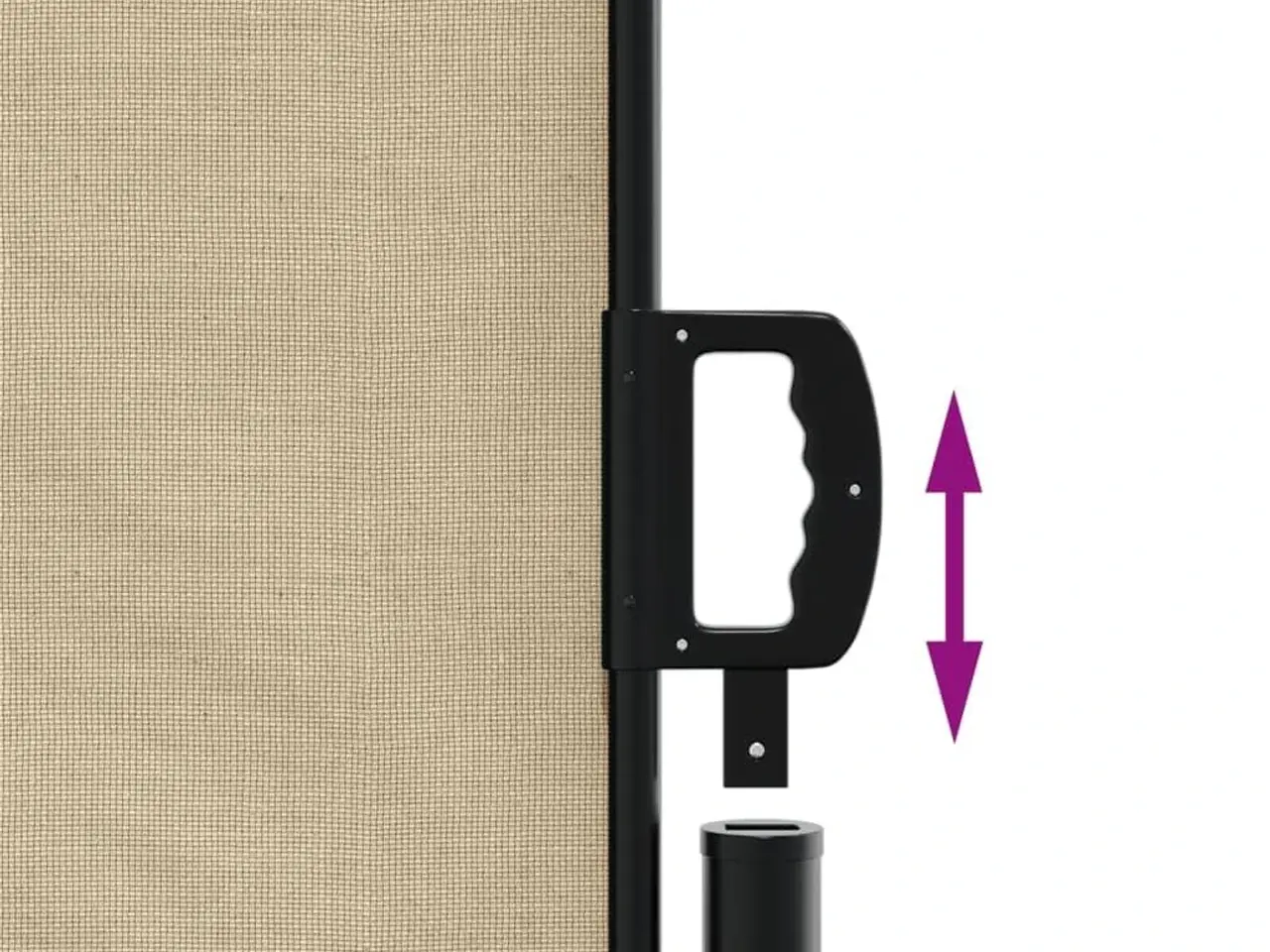 Billede 6 - Sammenrullelig sidemarkise 180x500 cm beige