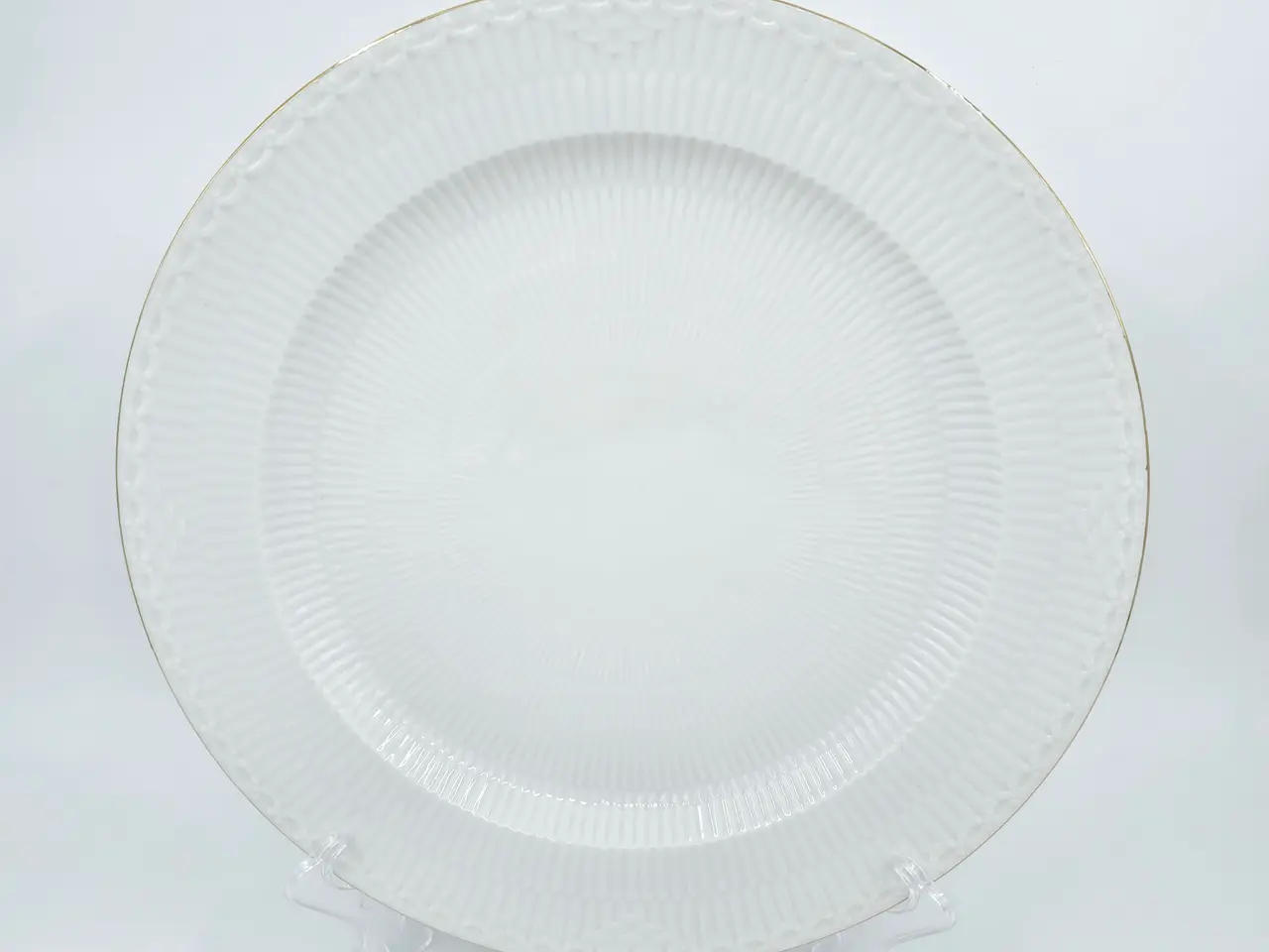 Billede 1 - Tradition Hvid Halvblonde Rundt Fad nr. 1275-539. Sortering 2