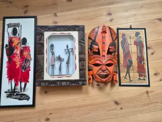 Afrikanske billeder og maske