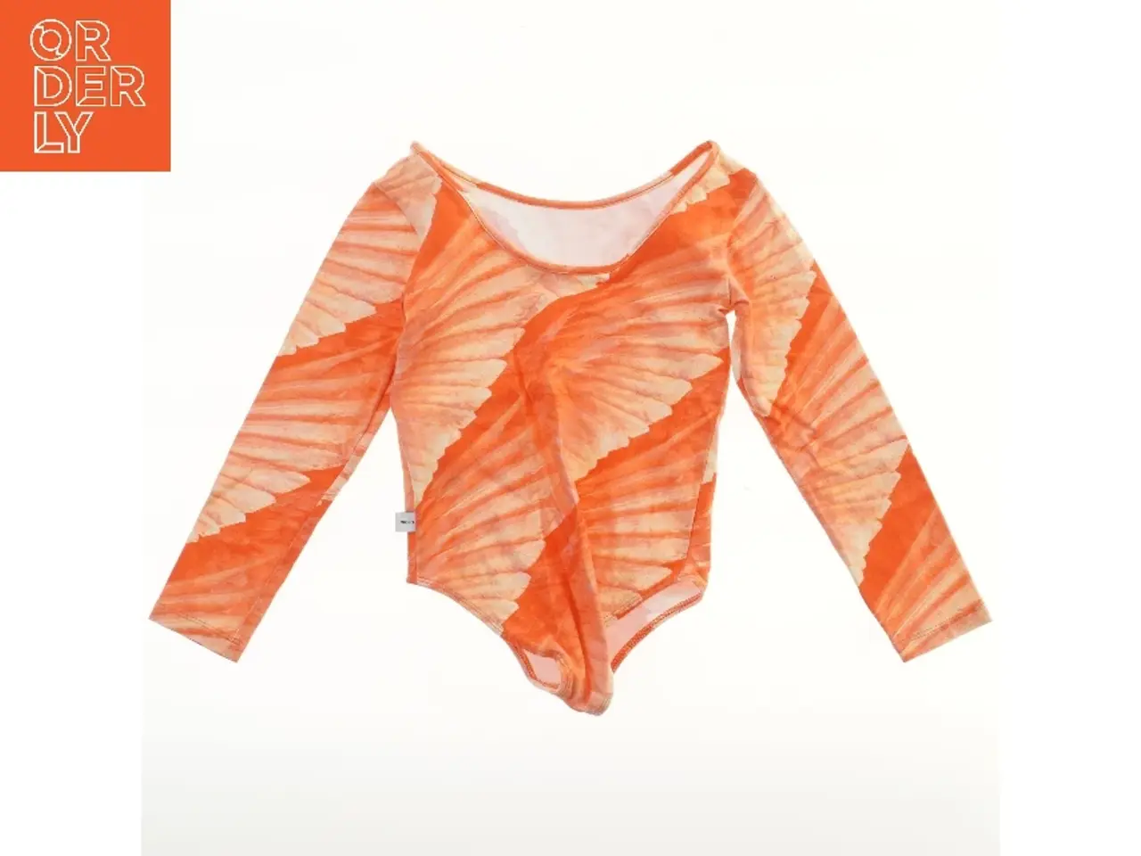 Billede 2 - Langærmet bodystocking med orange mønster fra Molo (str. 110)