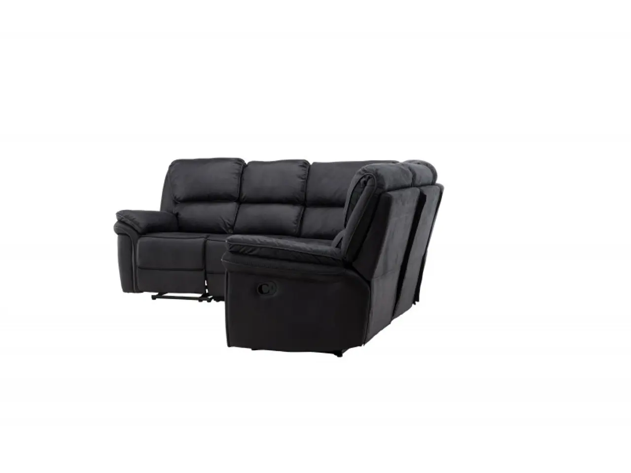 Billede 8 - Christopher Recliner Sofa - Sort Ruskindsblød mikrofiber