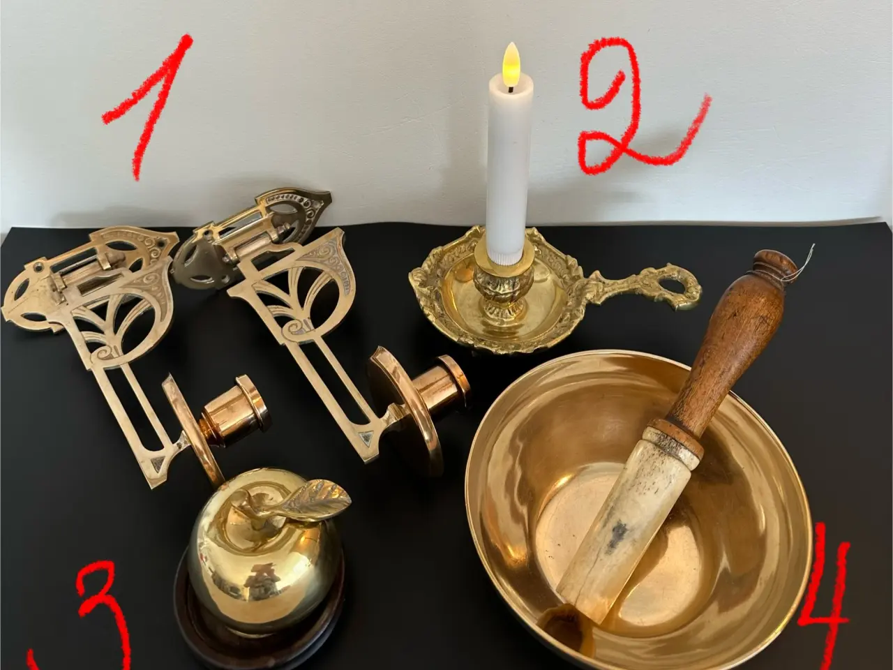 Billede 1 - Vintage/ antikke genstande af messing 